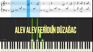 Alev Alev  Feridun Duzağac Synthesia Version #feridundüzağaç #alevalev #pianocover #pianotutorial