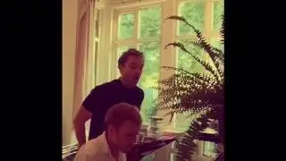 Hadley Fraser & Will Butterworth in rehearsal
