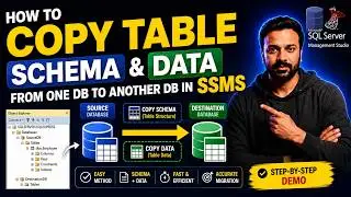 How to Copy Table Schema with data from One Database to Another Database in SSMS