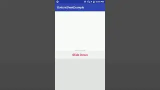 Video output of using BottomSheetBehavior in Android | Kotlin