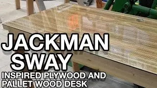 Jackman/Sway inspired desk with plywood and pallet wood