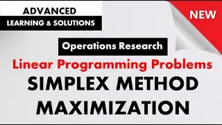 LPP: Simplex Method - Maximisation - [3 constraints l 3 variables]