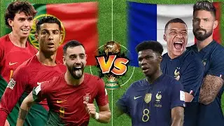 PORTUGAL vs FRANCE Bruno Fernandes - Tchouameni - Ronaldo - Mbappe - Joao Felix - Giroud