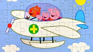 Peppa Pig and Dr. Hamster in a hurry to help  - Play puzzle for kids from cartoon Peppa Pig