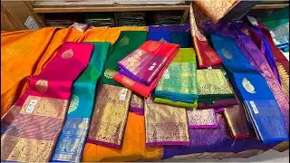 Chickpet Bangalore wholesale silk sarees||Single saree courier available