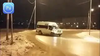 Суровый омский дрифт на маршрутке