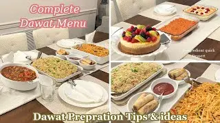 COMPLETE DAWAT MENU| DAWAT PREPRATION TIPS AND IDEAS WITH RECIPES| DAWAT VLOG 🥘🍱🇺🇸