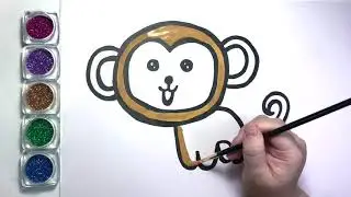 【How to draw a Monkey】 Easy drawing for kids.