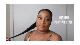 LONG BRAIDED PONYTAIL ON 4C NATURAL HAIR | EASY PROTECTIVE STYLE FOR BEGINNERS