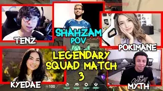 VALORANT SHAHZAM PLAYS WITH TENZ POKIMANE KYEDAE MYTH 3. MATCH! VALORNAT KILLJOY HAVEN GAMEPLAY!!