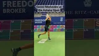 Daniil Medvedev practice session at the Astana Open 