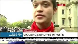 SOUTH AFRICAN WITS UNIVERSITY PROTEST OCTOBER 2016 ALL CLIPS