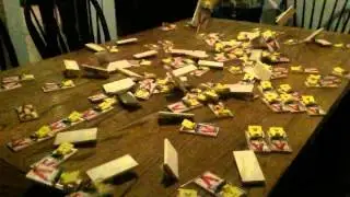 Setting off 148 mouse traps chain reaction