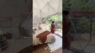 Geodesic Dome on 4 Acre Property #tinyhouse #tinyliving #bohodecor #glamping IG: smokymtndome