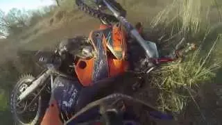KTM 525 EXC jump crach