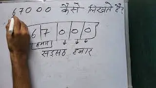 67000 hindi me | 67000 kaise likhate hain | 67000 spelling Hindi & English | हिंदी में