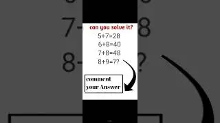 can you solve it?? #reasoningtricks #mathspuzzle #shorts #viral #shortsfeed #youtubeshorts