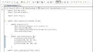 Java programming pLesson 88 Graphics : Java fillOval and drawOval