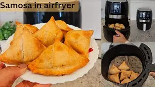 Healthy samosas in Airfryer | Trying samosa in airfryer | My first cooking video| Airfryer recipes