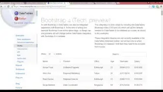 Table view with bootstrap awesome