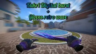 Kukri Digital burst + Gloves Retro wave