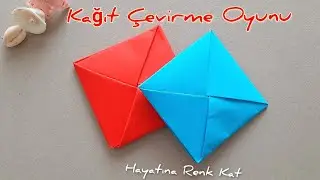 Origami Squid Game Kağıt Çevirme Oyun 😍🌈💥Diy Squid Game Paper Flipping Game💥Make Ddakji