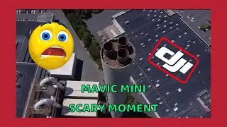 DJI MAVIC MINI HAVING A SCARY MOMENT WITH STEAM  COMING OUT OF A TOWER AT RECYCLING FACTORY.