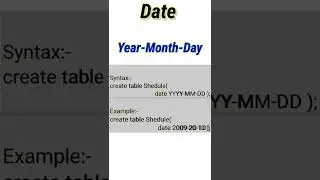 10. MySQL DataType | Types of data in MySQL | Date | Time | DateTime | By The Rock Shivam