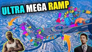 GTA 5 : BIGGEST ULTRA MEGA RAMP CHALLENGE IN LOS SANTOS!!