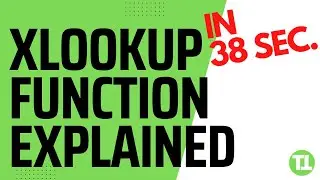 XLOOKUP Function Explained in 38 Seconds Google Sheets Excel 🤯 