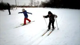 Катание на лыжах!!!!