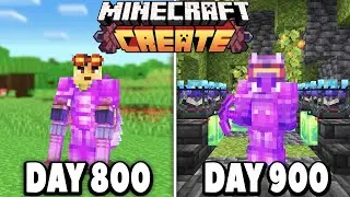 I Survived 900 Days with the Create Mod in Hardcore Minecraft!