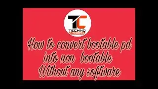 how to convert bootable pd into non bootable