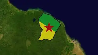 French Guiana Flag Map | Free to Use Stock Footage