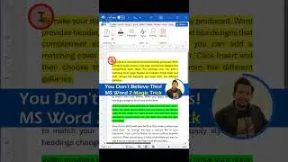 You WON'T Believe! 😮 MS Word 2 Magic Trick | MS Word Tips and Tricks | Word Shortcut 