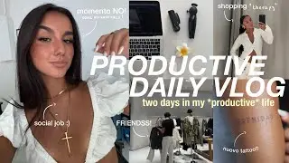 DAILY *PRODUCTIVE*  VLOG 🌟 giornata NO, nuovo tattoo, colazione fuori, gossip, sushi & more!