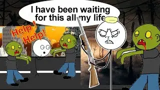 Normal People vs Gamers in Zombie Apocalypse