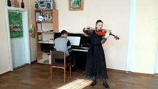 Тетеля Владислава 13 лет, уч-ся 8 класса, Б. Дварионас "Элегия", О. Новачек "Непрерывное движение"