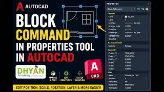Block Command in Properties Tool in AutoCAD | Edit Block Properties Easily