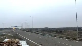Обстрел Ясиноватской развязки / Shelling Yasinovatskiy interchange
