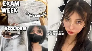 EXAM WEEK! (studying, got a scholarship, scoliosis & new glasses) | Shaina Denniz