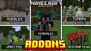 Los 6 Mejores MODS SURVIVAL para Minecraft Bedrock/Pe 1.20