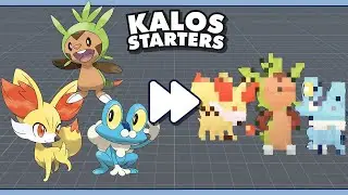 I modeled Chespin, Fennekin and Froakie! [Blender][3D Painter]