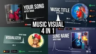 Glass Audio React Music Visualizer Videohive FREE After Effects Template | Copied content Templates