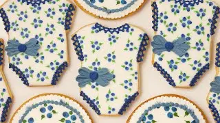 How To Decorate Blueberry Baby Romper Cookies