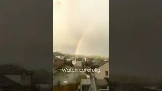 Timelapse - Moving Rainbow (Double Rainbow) 15 Minutes into 10 Seconds #rainbow #weather #scotland
