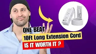 10Ft Extension Cord with Multiple Outlets, Surge Protector, 6 Outlet 3 USB Ports (1 USB C)