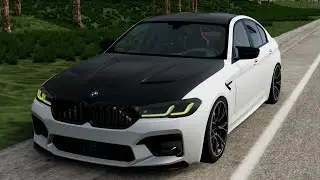 BMW M5 F90 CS ОТСТРЕЛЫ ПОПКОРН ШАШКИ 300+ BeamNG.drive
