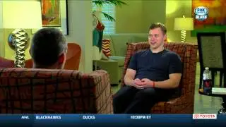 Vladimir Tarasenko interview w Andy Strickland. St. Louis Blues Jan 30 2015 NHL