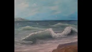 Как рисовать волны маслом  Картина Море